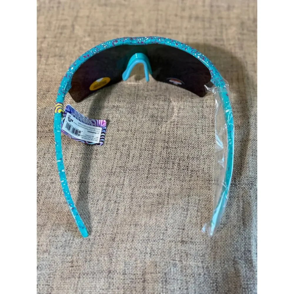 Pugs RR5 Rad Ripper SG Blue Pink Shield Sunglasses Rainbow Mirror Lens NWT